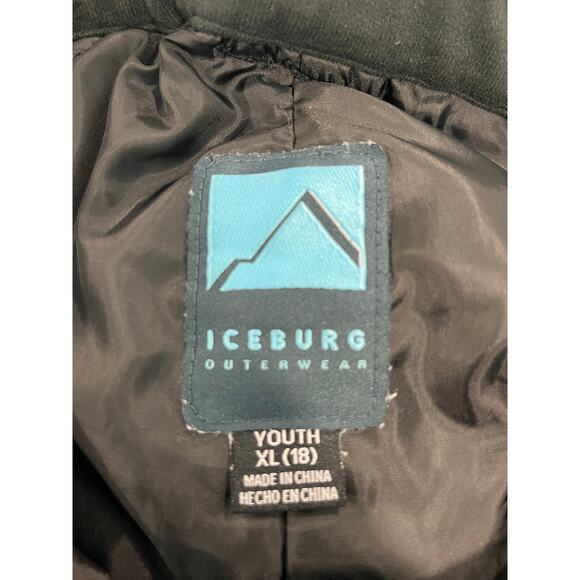Iceburg Outerwear Youth XL (18) Black Insulated Snow Pants Winter Ski Bib - Picture 9 of 12